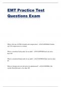 EMT Practice Test Questions Exam