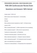 PDB CEN Cardiovascular Review Exam Questions and Answers 100% Solved