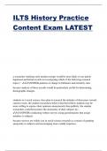 ILTS History Practice Content Exam LATEST