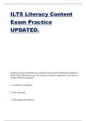 ILTS Literacy Content Exam Practice UPDATED.