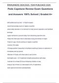 Peds Capstone Review Exam Questions and Answers 100% Solved | Graded A+