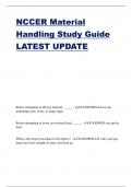 NCCER Material Handling Study Guide LATEST UPDATE