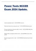 Power Tools NCCER Exam 2024 Update.