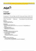 AQA A-level HISTORY Component 2F The Sun King: Louis XIV, France and Europe, 1643–1715 JUNE 2024 Combined Question Paper and Mark Scheme