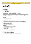 AQA A-level HISTORY Component 2H France in Revolution, 1774–1815 JUNE 2024 Combined Question Paper and Mark Scheme