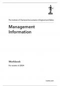 ICAEW Management Information Workbook For exams in 2024  