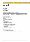 AQA A-level HISTORY Component 2L Italy and Fascism, c1900–1945 JUNE 2024 Combined Question Paper and Mark Scheme