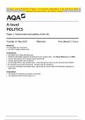 AQA A-level POLITICS Paper 1 Government and politics of the UK MAY 2024 Combined Question Paper and Mark Scheme