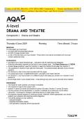 AQA A-LEVEL DRAMA AND THEATRE Component 1 Drama and theatre JUNE 2024 Combined Question Paper and Mark Scheme