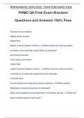 PHMD Q6 Final Exam #random Questions and Answers 100% Pass