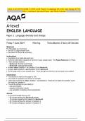 AQA A-level ENGLISH LANGUAGE Paper 2 Language diversity and change JUNE 2024 Combined Question Paper and Mark Scheme