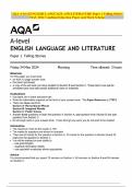 AQA A-level ENGLISH LANGUAGE AND LITERATURE Paper 1 Telling Stories MAY 2024 Combined Question Paper and Mark Scheme