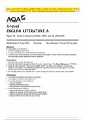 AQA A-level ENGLISH LITERATURE A Paper 2A Texts in shared contexts: WW1 and its aftermath JUNE 2024 Combined Question Paper and Mark Scheme