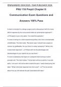 PNU 116 PrepU Chapter 8: Communication Exam Questions and Answers 100% Pass