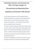 PNU 116 PrepU Chapter 19: Documenting and Reporting Exam Questions and Answers 100% Solved