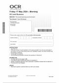 OCR 2024 AS Level Business H031/01 The local business environment Question Paper & Mark Scheme (Merged)