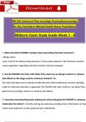 NR546 / NR 546 Midterm Exam Study Guide (Week 1 - 4) (2024 / 2025): Advanced Pharmacology Psychopharmacology for the Psychiatric-Mental Health Nurse Practitioner, Expected Questions with Verified Answers- Chamberlain