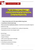 NR568 / NR 568 Midterm Exam Study Guide (Week 1 - 4) (2024 / 2025): Advanced Pharmacology for the Adult-Gerontology Primary Care Nurse Practitioner, Complete Study Guide Questions with Verified Answers - Chamberlain