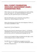 DELL CLIENT FOUNDATION 20242025 ASSESSMENT EXAM |GUARANTEED PASS