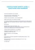 COSTCO FOOD SAFETY LEVEL 1 QUESTIONS AND ANSWERS