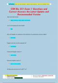 CSN Bio 251 Exam 1 Questions and  Correct Answers the Latest Update and  Recommended Version