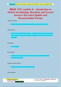 MDLB 1521 module A - introduction to  clinical microbiology Questions and Correct  Answers the Latest Update and  Recommended Version