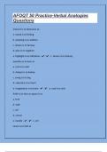 AFOQT 50 Practice-Verbal Analogies Questions With Correct Complete Solutions|14 Pages