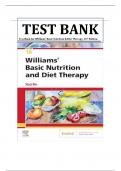 TEST BANK FOR Williams' Basic Nutrition and Diet Therapy 16th Edition by Staci Nix , ISBN: 9780323653763, All 23 Chapters Covered & Verified || Guide A+