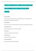 MCPHS ANTERIOR SEG: CORNEA EXAM QUESTIONS AND ANSWERS WITH COMPLETE SOLUTIONS VERIFIED