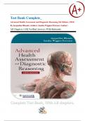 Test Bank Complete_ Advanced Health Assessment and Diagnostic Reasoning 5th Edition, (2024) By Jacqueline Rhoads and Sandra Wiggins Petersen All Chapters 1-18| Verified Answers With Rationale