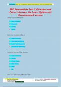 SFO Intermediate Test 2 Questions and  Correct Answers the Latest Update and  Recommended Version