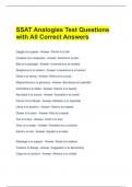 SSAT Analogies Test Questions with All Correct Answers 