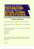 CDCR MAJOR 1 Exam Questions with Definitive Solutions/ 2024-2025.