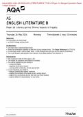 Actual 2024 AQA AS ENGLISH LITERATURE B 7716/1A Paper 1A Literary genres: Drama: Aspects of tragedy Merged Question Paper + Mark Scheme