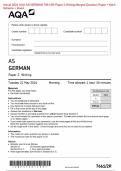 Actual 2024 AQA AS GERMAN 7661/2R Paper 2 Writing Merged Question Paper + Mark Scheme + Insert