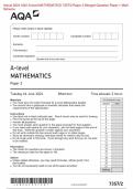 Actual 2024 AQA A-level MATHEMATICS 7357/2 Paper 2 Merged Question Paper + Mark Scheme