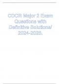 Exam (elaborations) CDCR Major 2