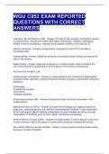 WGU C952 EXAM REPORTED QUESTIONS WITH CORRECT ANSWERS 