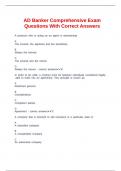 AD Banker Comprehensive Exam Questions With Correct Answers