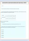 DISCOUNTED CASHFLOWS MODELLING EXAM WALL STREET