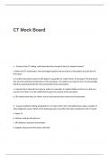 CT Mock Board Exam Questions and Answers