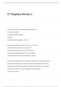 CT Registry Review 1 Questions and Answers