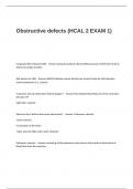  HCAL 2 EXAM 1 Questions and Answers-Obstructive defects