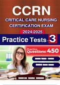 CCRN Review Book and Study Guide – Exam Prep with 450 Questions and 3 Practice Tests for Critical Care Nursing Certification