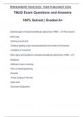 TMJD Exam Questions and Answers 100% Solved | Graded A+