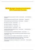   MPJE Michigan Questions And Answers 100% Guaranteed Success.