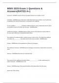 MSIS 3223 Exam 1 Questions & Answers(RATED A+)