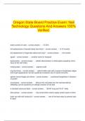 Oregon State Board Practice Exam: Nail Technology Questions And Answers 100% Verified.