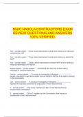   MHIC NASCLA CONTRACTORS EXAM REVIEW QUESTIONS AND ANSWERS 100% VERIFIED.