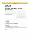 OCR AS Level History A Y143/01 Britain 1930–1997 MAY 2024 Combined Question Paper and Mark Scheme